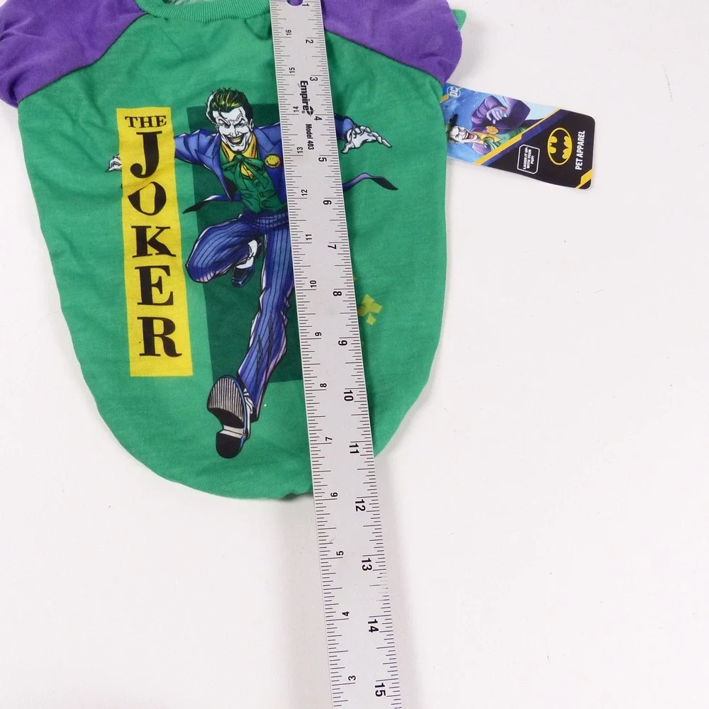 DC Comics Batman The Joker Dog Pet Costume Shirt Green Purple Size S Small NWT